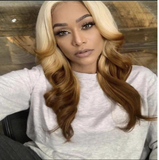 Premium Orange Frontal Lace Wig with Stunning Highlights
