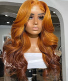 Highlight Honey Blonde Wig Ombre Color Malaysian Virgin Cuticle