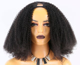 Remy Natural Hair Afro Curly U Part Wigs