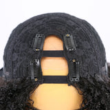 U Part Afro Curl Human Hair Wig