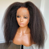 Kinky Straight Frontal Lace Natural Pre Plucked