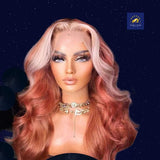 Orange with #60 Highlight 13x4 Frontal Lace - Body Wave
