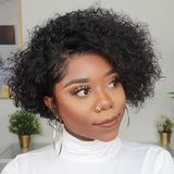Water Waves Lace Wig Pixie Cut
